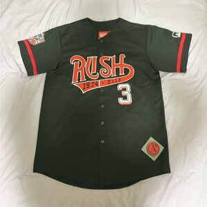 Rare HTF Rush Band World Tour Concert 2012 I 2013 Short Sleeve Button Up Jersey